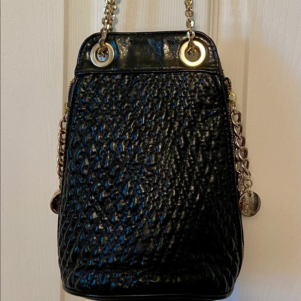 Ivanka Trump small black bucket purse